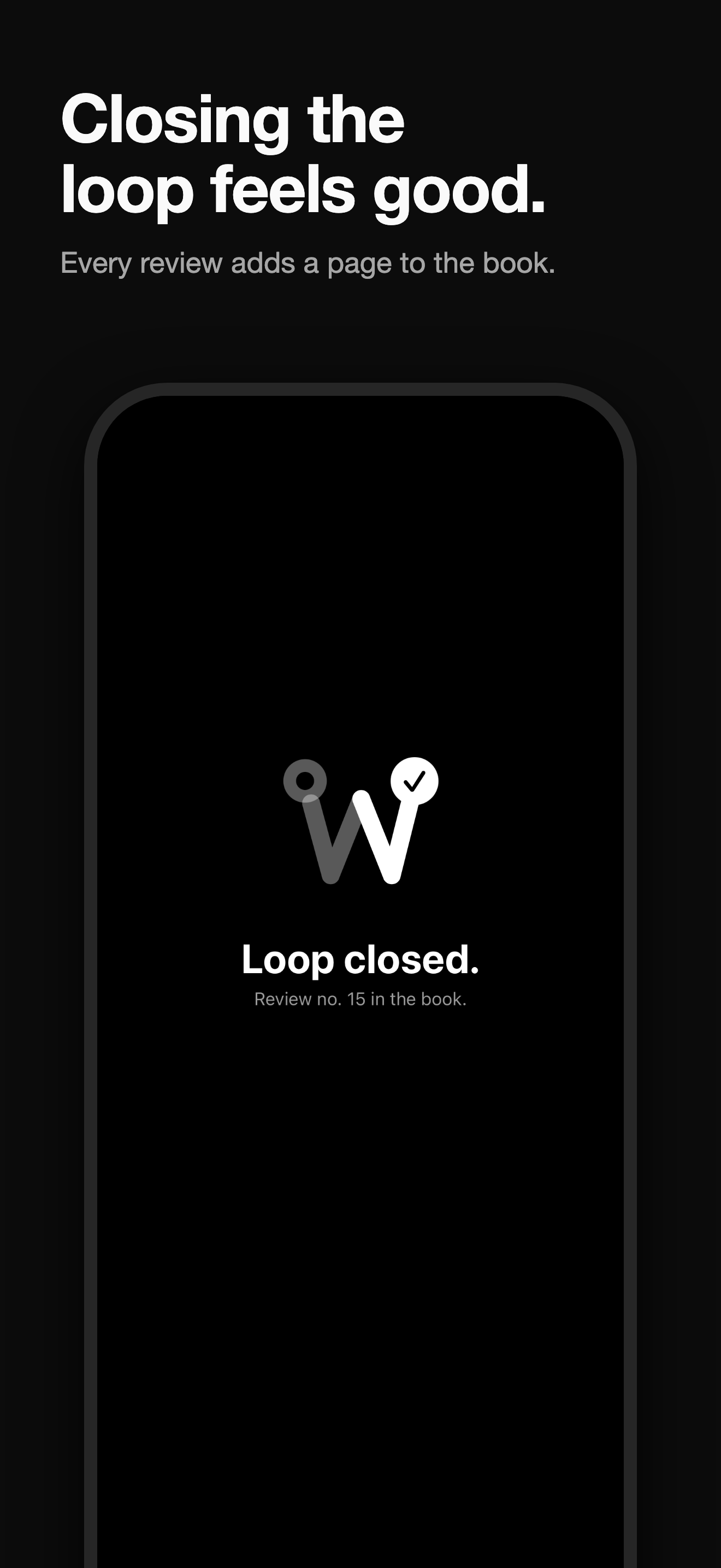 A closed loop after a review is saved